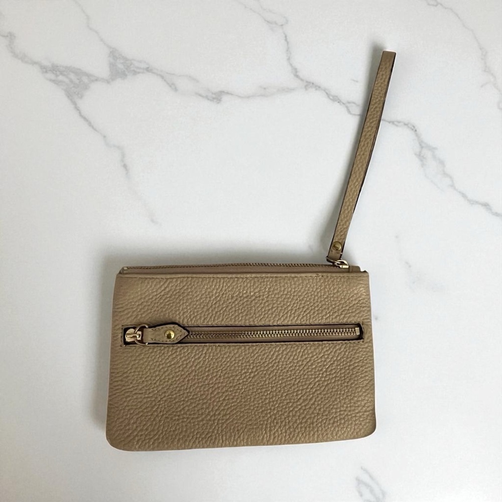 Lidos Tan Leather Wristlet